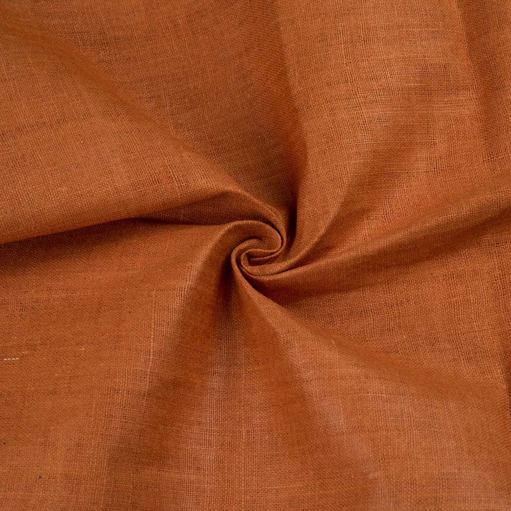 PLAIN BROWN KHADI 122 GSM FABRIC - HANDSPUN & HANDWOVEN