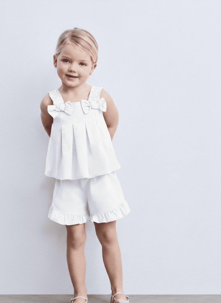 Bows & Pleats Short Co-ord Set