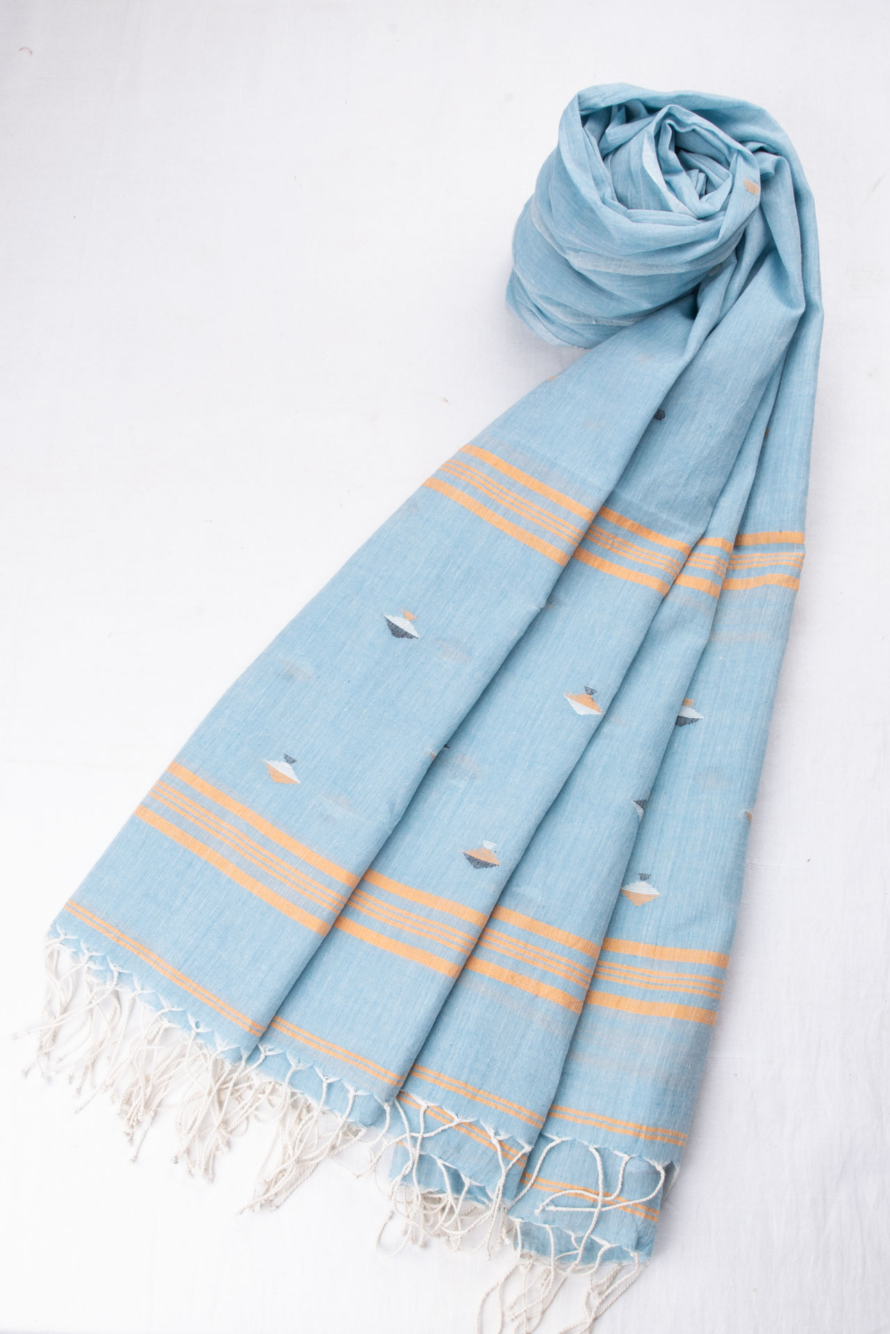 HANDWOVEN BLUE SCARF 96