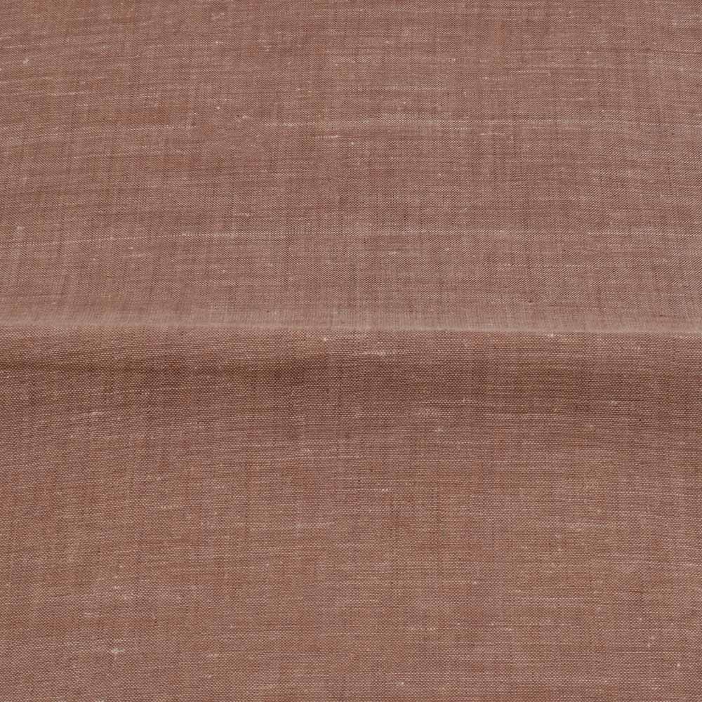 CHAMBRAY BROWN KHADI COTTON 75 GSM HANDWOVEN FABRIC H46