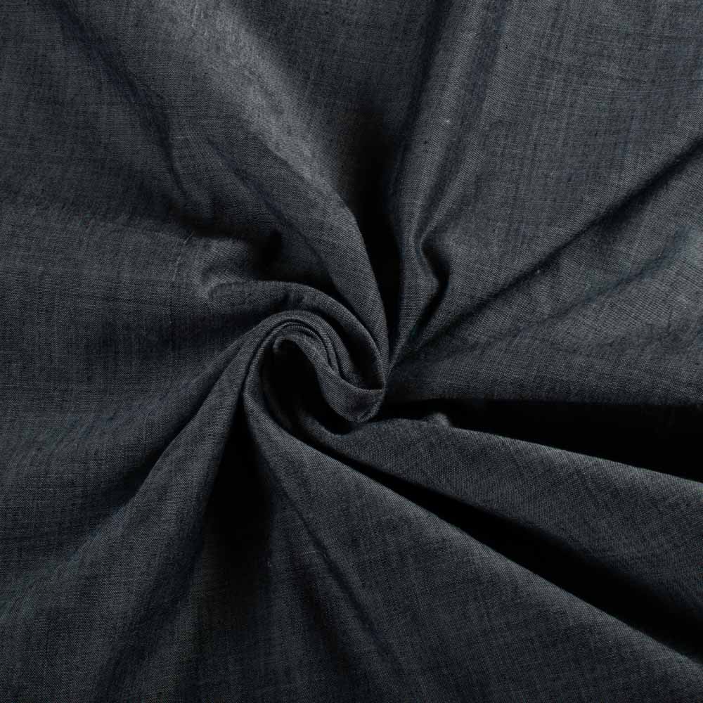 Chambray Grey Pure Cotton 86 GSM Handwoven Fabric 62