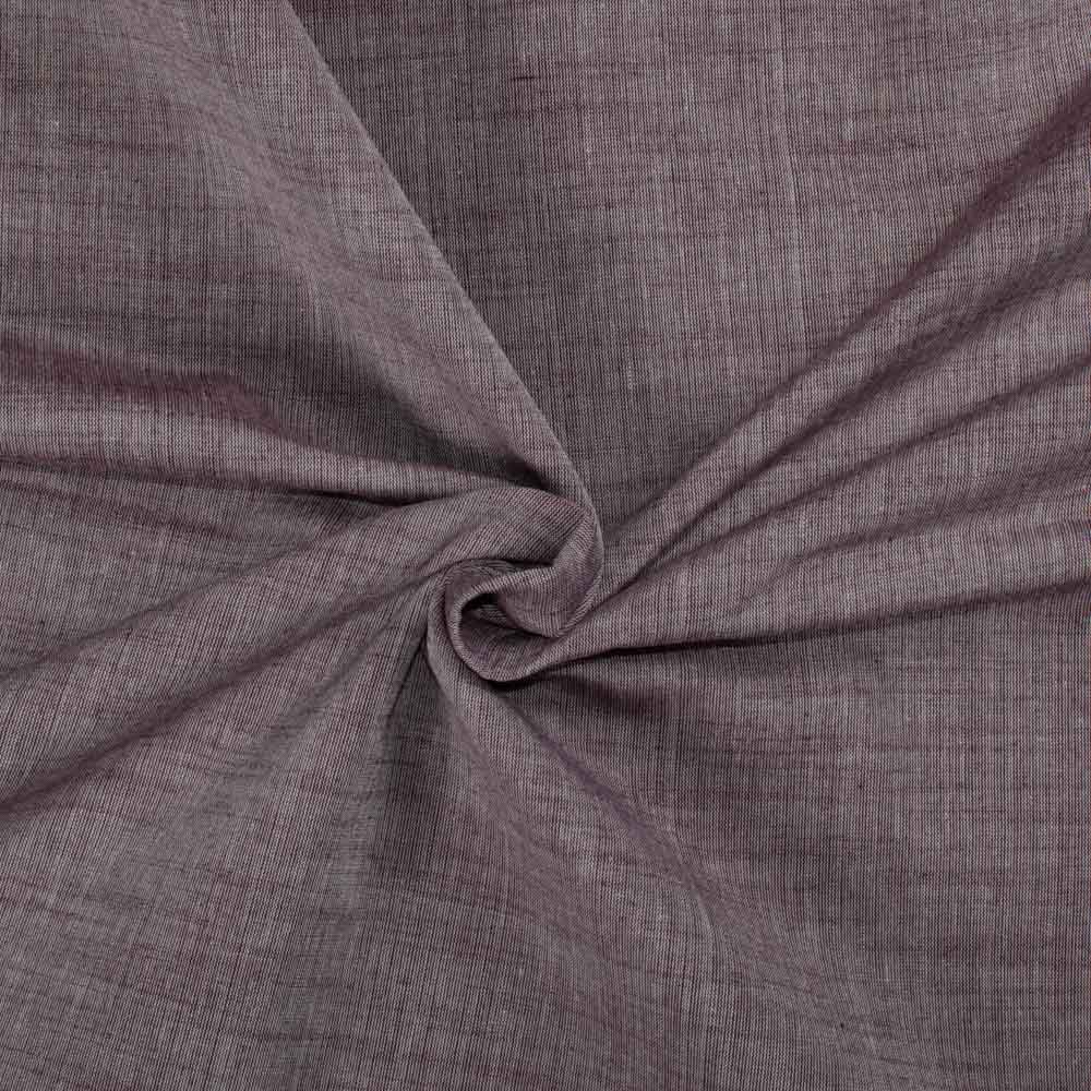 CHAMBRAY MAROON PURE COTTON HANDWOVEN FABRIC
