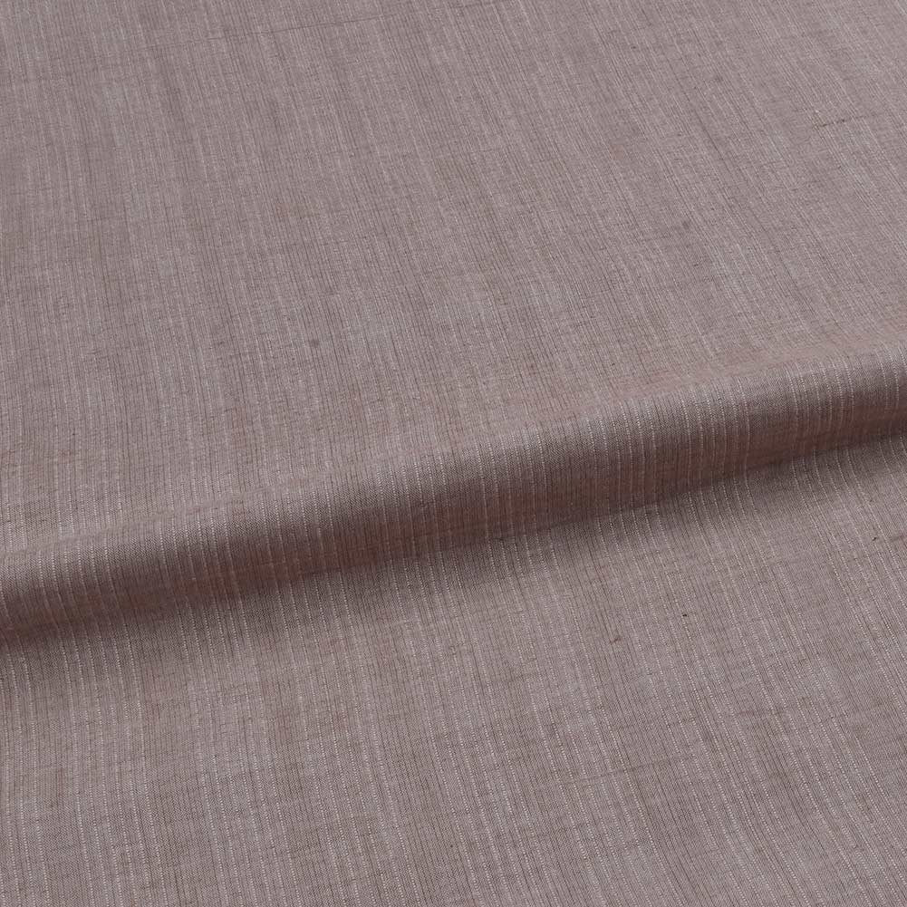 STRIPE TAUPE PURE COTTON 80 GSM HANDWOVEN FABRIC