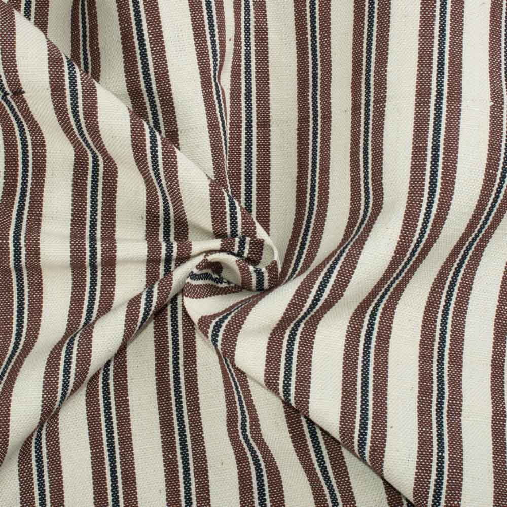 Stripe Multicolor Linen Cotton 250 GSM Handwoven Fabric