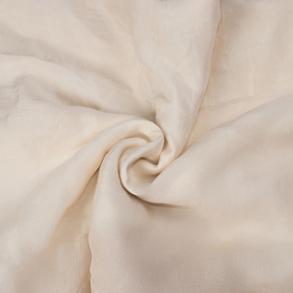 Plain Natural Pure Mulberry Triple Plyed Silk 80 GSM Handwoven Fabric