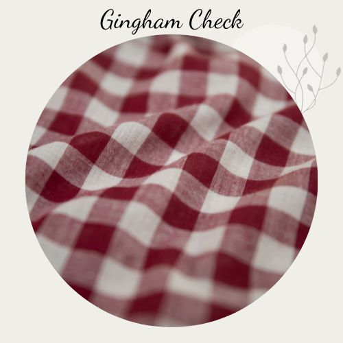 Gingham Check Pattern Fabric