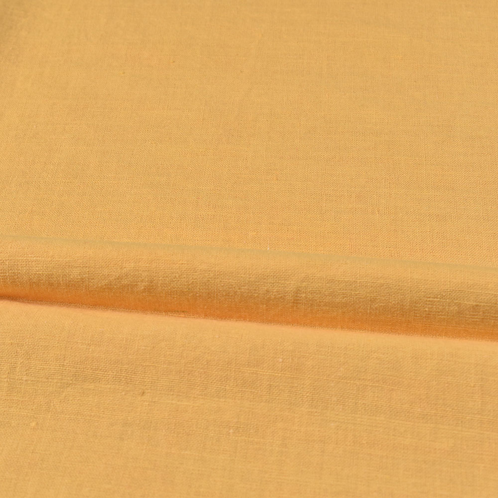 PLAIN YELLOW PURE KHADI 118 GSM HANDWOVEN FABRIC