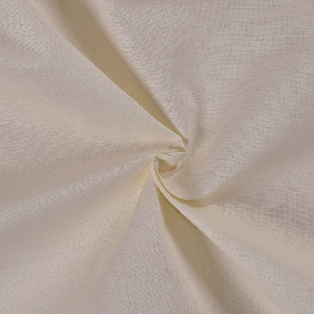Plain Natural Matka Silk & Cotton Blend 104 GSM Handwoven Fabric