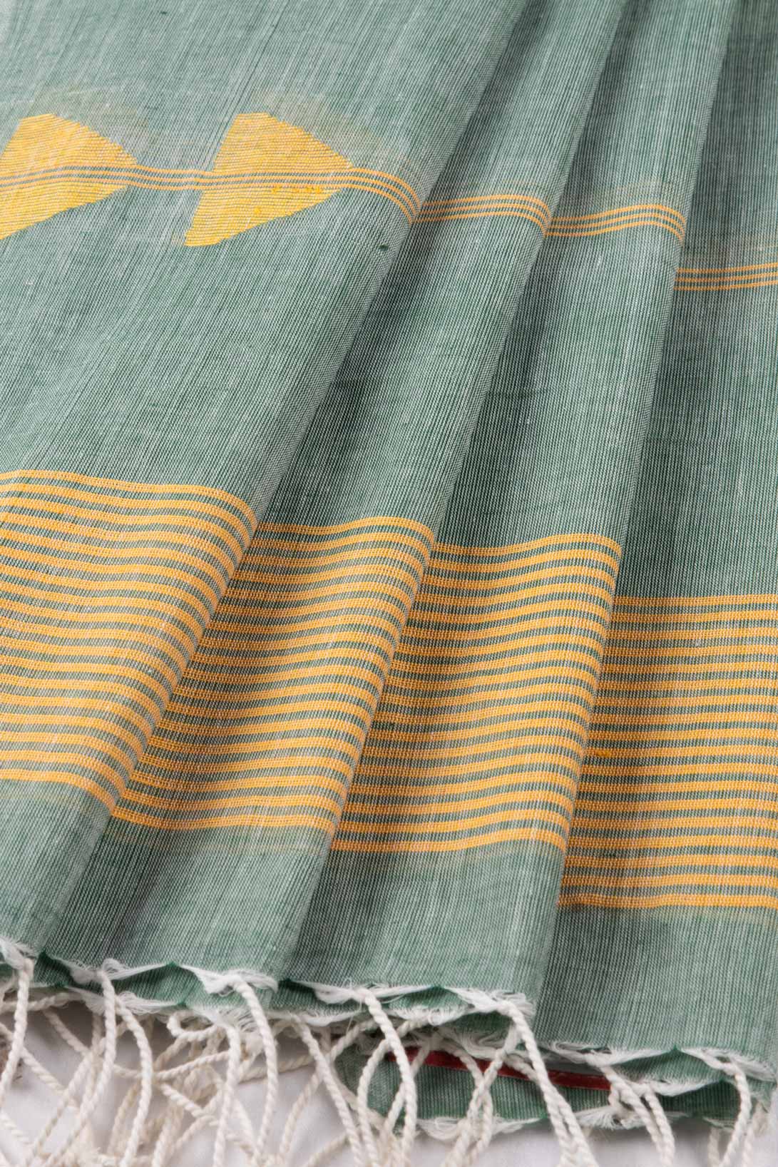 HANDWOVEN GREEN SCARF 82