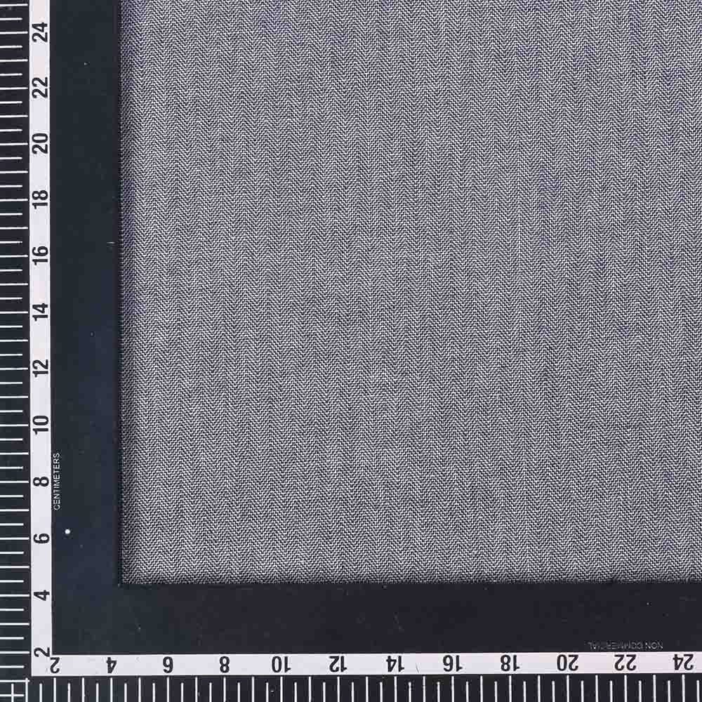 Herringbone grey twill pure cotton 100 GSM handwoven fabric