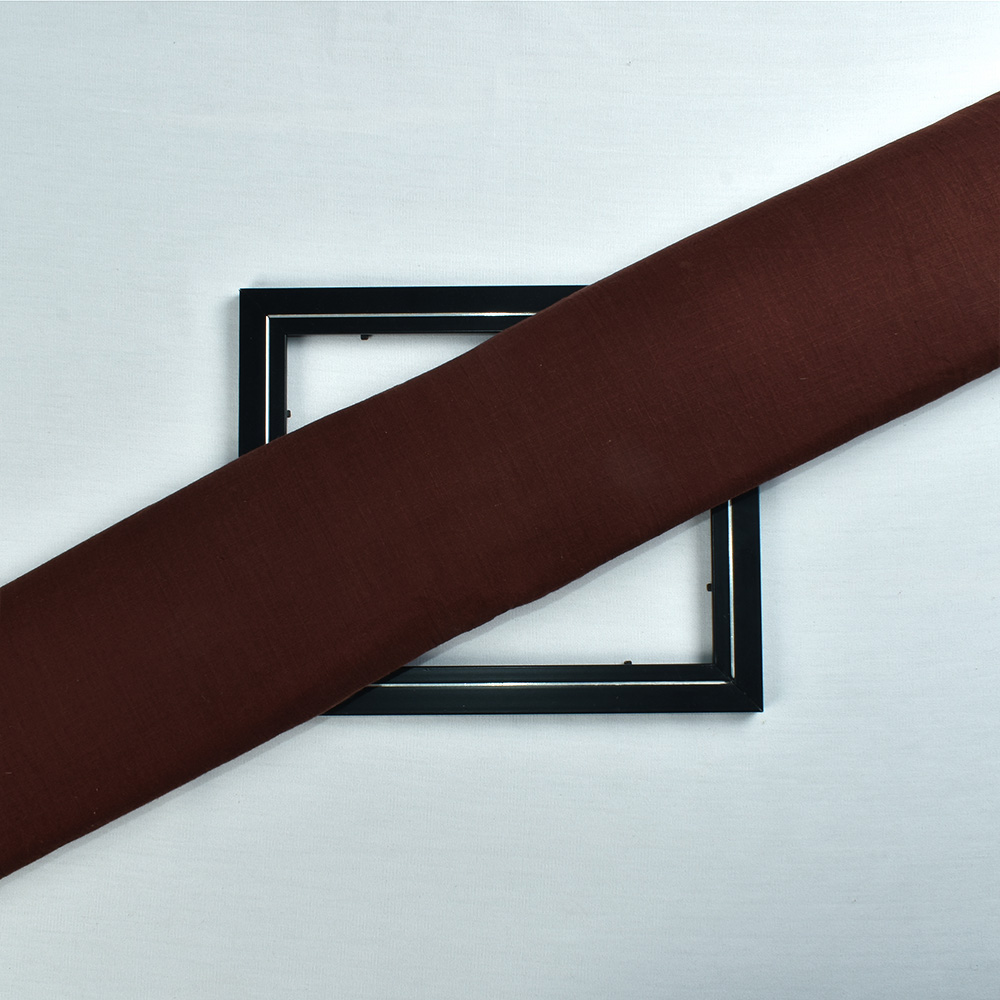 Slub Brown Khadi Fabric - 107 GSM Handspun & Handwoven