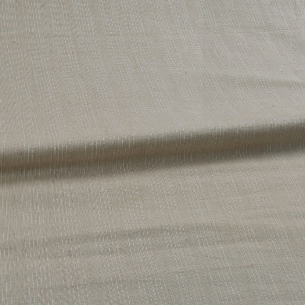 STRIPE CREAM PURE COTTON 80 GSM HANDWOVEN FABRIC W28