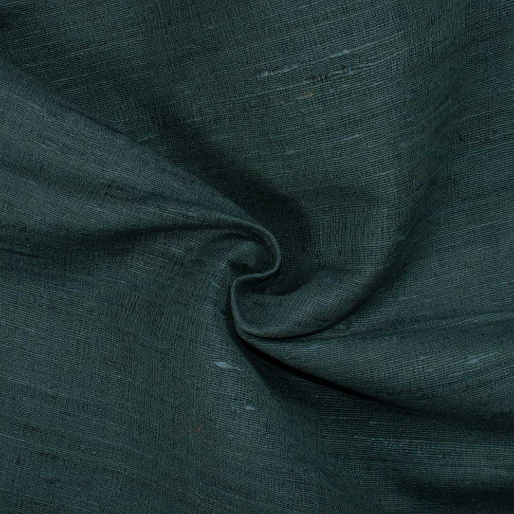 Plain Green Natural Ketya Silk Cotton Blend 150 GSM Handwoven Fabric