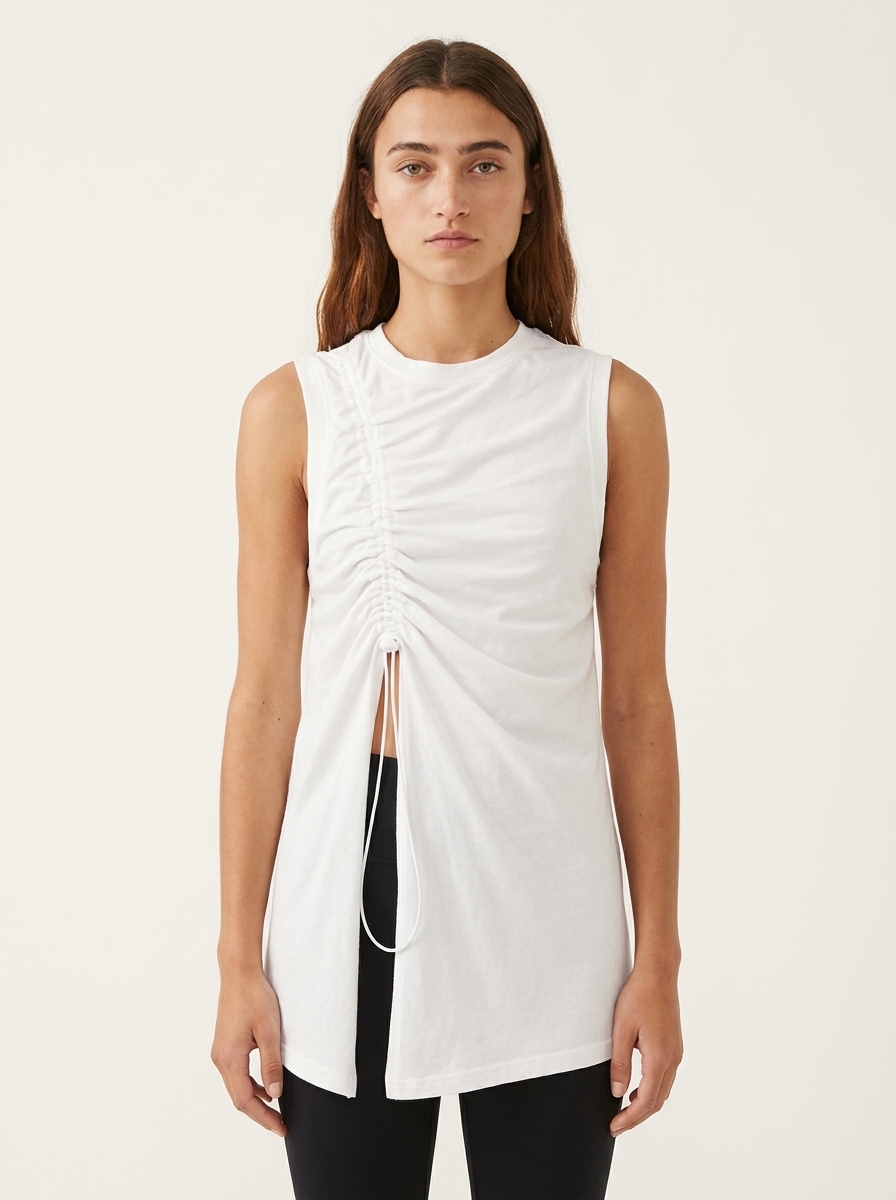 Slit Gathered Long Top