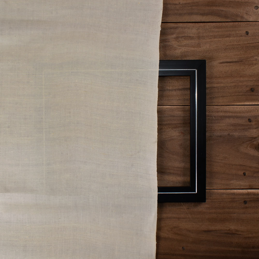 PLAIN NATURAL PURE MATKA SILK 107 GSM HANDWOVEN FABRIC