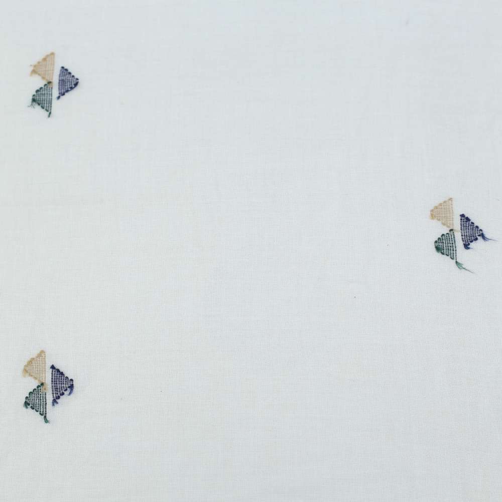 JAMDANI (HANDLOOM EMBROIDERY) | PURE COTTON ORGANDY 53 GSM FABRIC