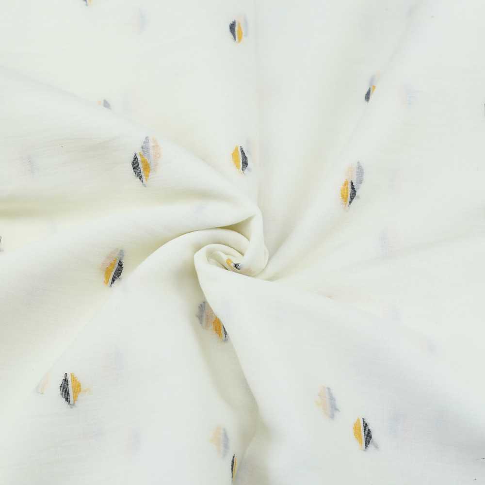 Geometric Cream Jamdani Pure Cotton 55 GSM Fabric 99