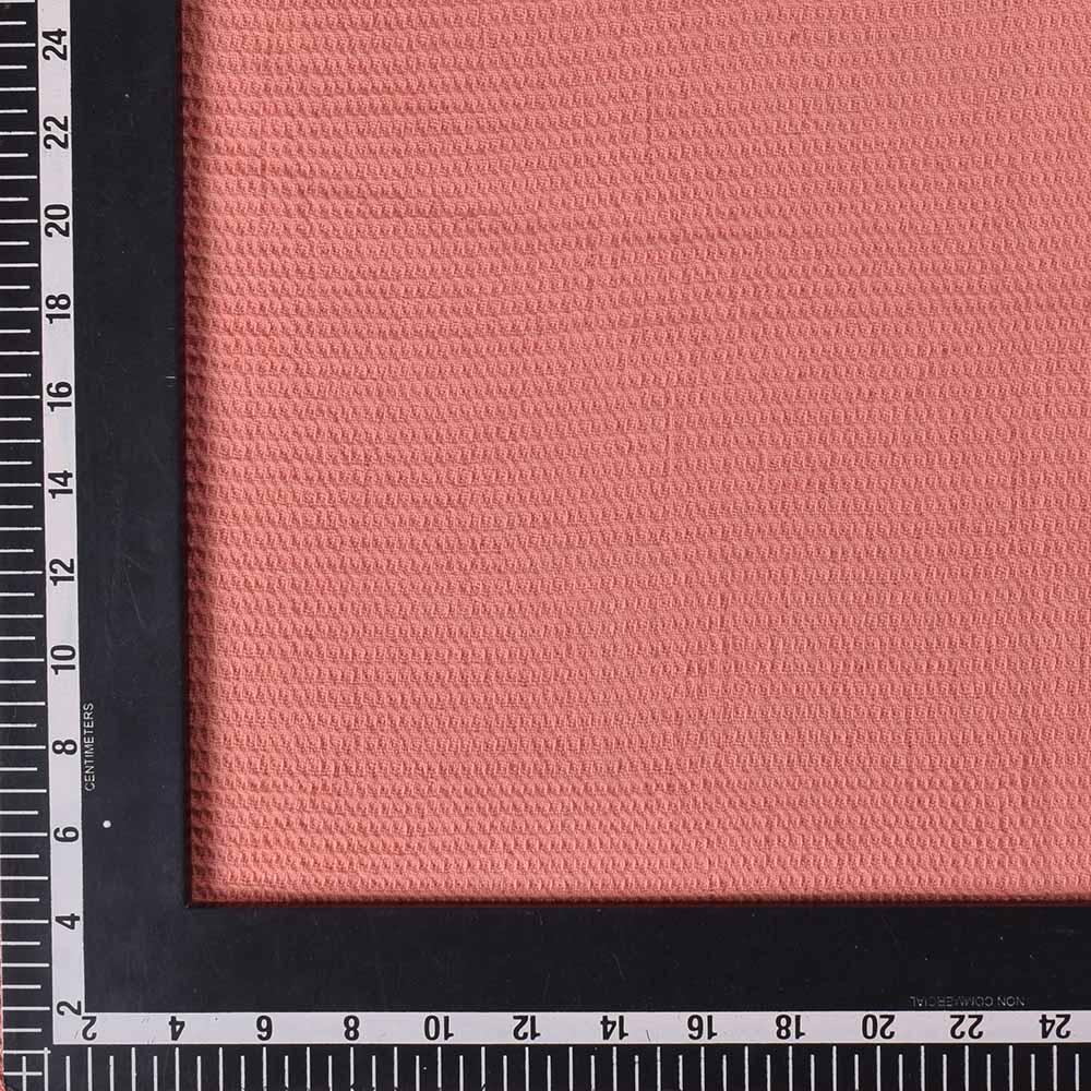 PINK HONEYCOMB WEAVE PURE COTTON 122 GSM HANDWOVEN FABRIC