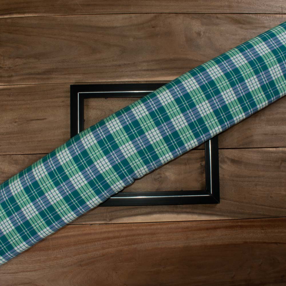 Check Multicolor Pure Cotton 100 GSM Handwoven Fabric 16