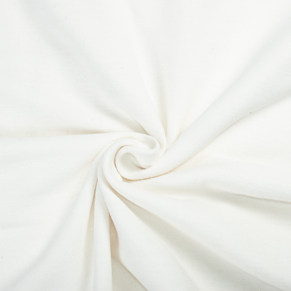 White Khadi Cotton 165 GSM Handwoven Fabric - Bleached White & Dyeable