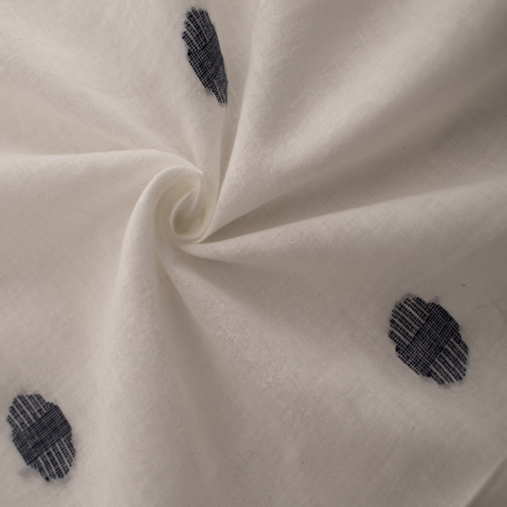 Geometric Cream Jamdani Pure Cotton 55 GSM Fabric 45