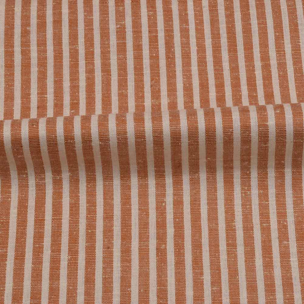 STRIPE BROWN MATKA SILK & COTTON BLEND 105 GSM HANDWOVEN FABRIC