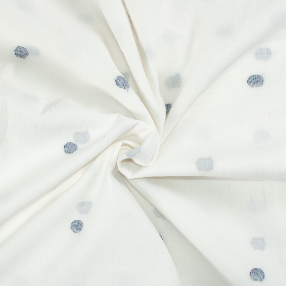 Geometric Creme Jamdani Pure Cotton 55 GSM Fabric 103