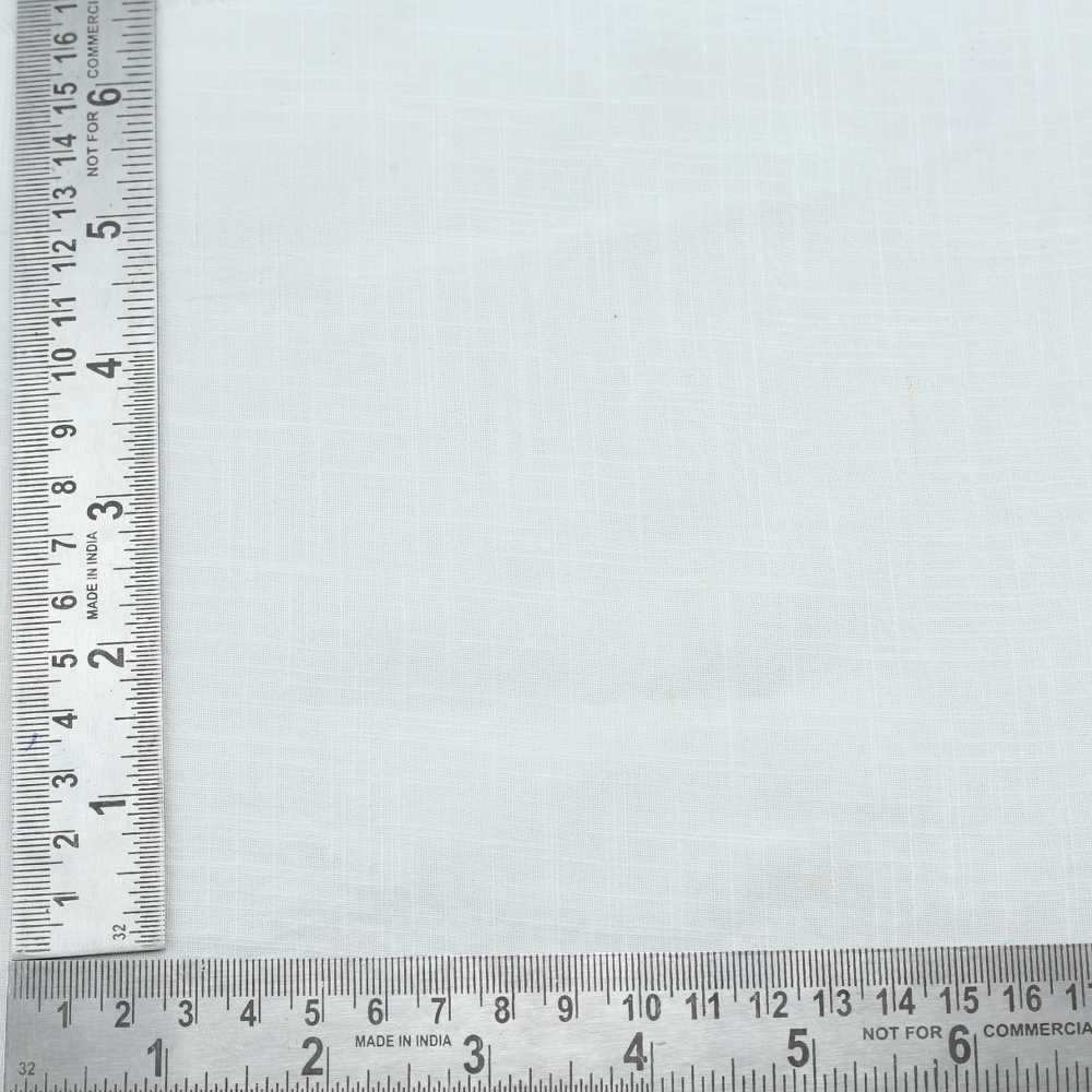 WHITE PURE COTTON 105 GSM HANDWOVEN FABRIC - BLEACHED, DYEABLE