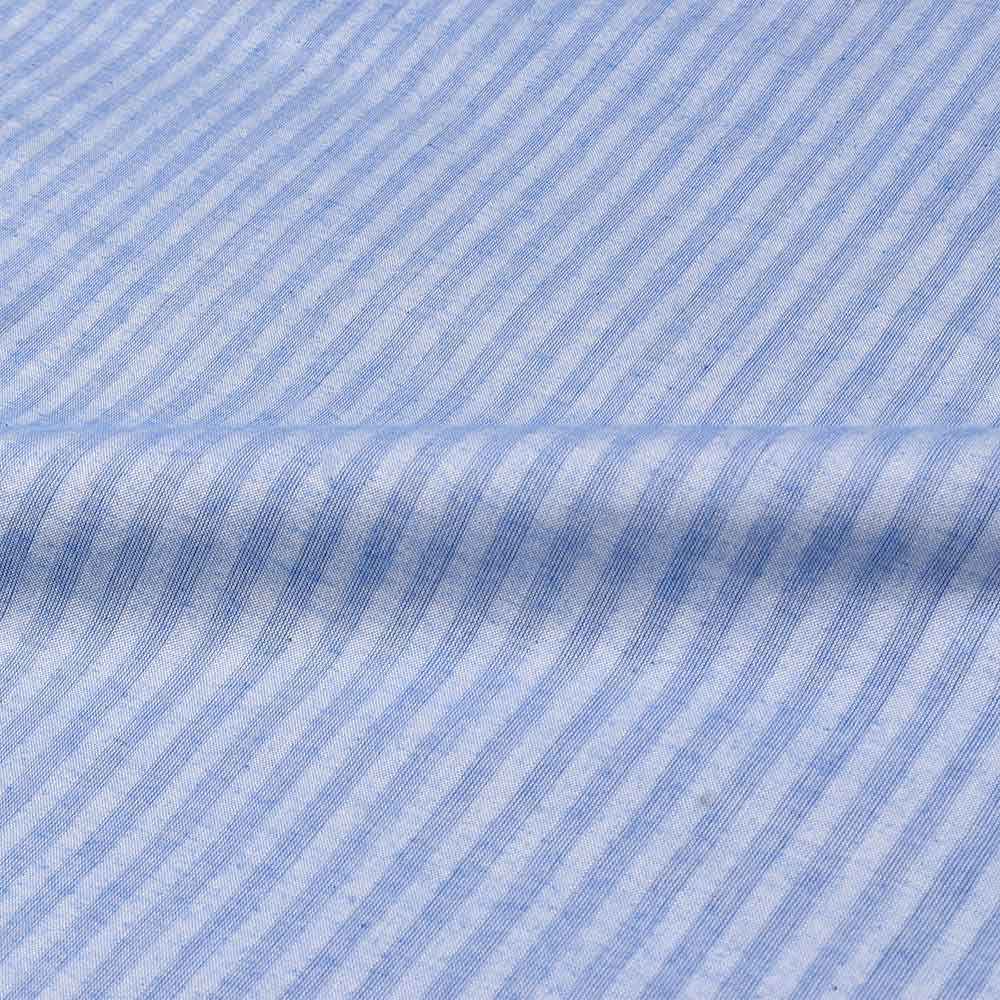STRIPE BLUE PURE COTTON 85 GSM HANDWOVEN FABRIC