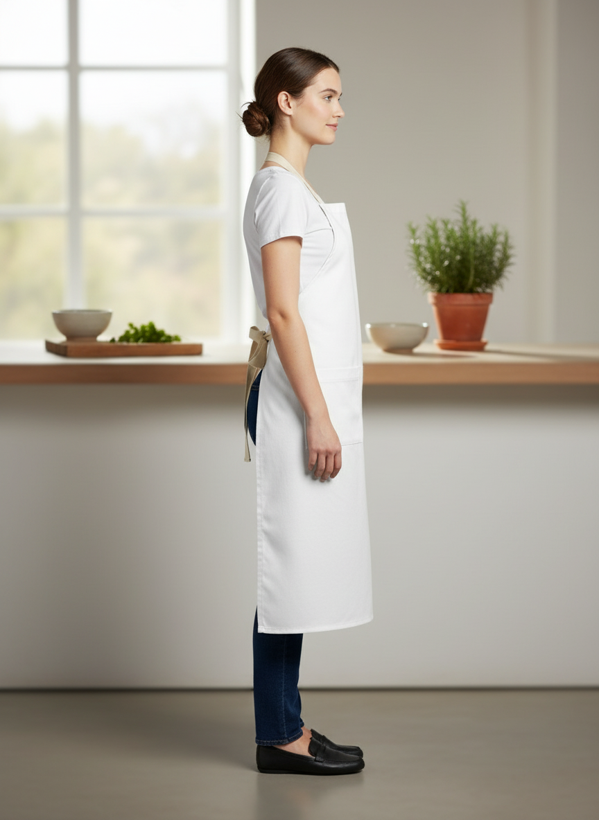 Kitchen Apron with Side Pocket