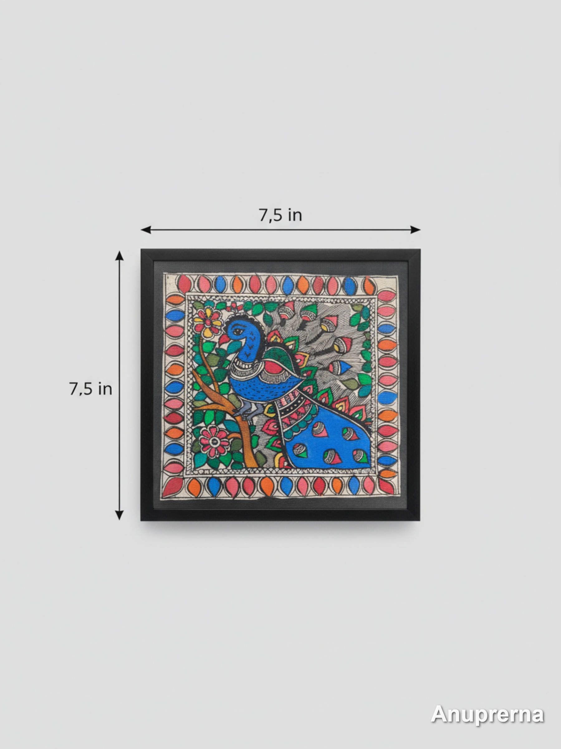 Bird Of Heaven Madhubani Wall Art Decor