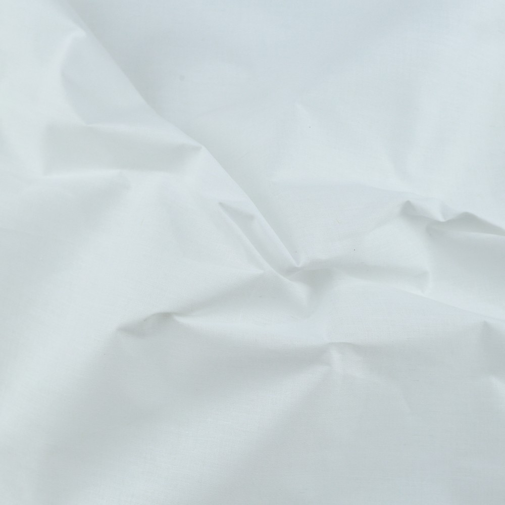 White Cotton 68 GSM Handwoven Fabric - Bleached White & Dyeable