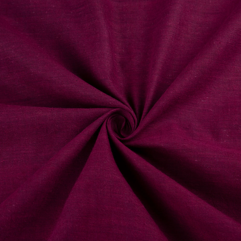 Plain Plum Khadi Cotton 69 GSM Handwoven Fabric