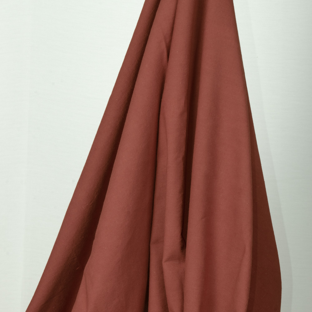 Plain Brown Khadi Cotton 159 GSM Handwoven Fabric