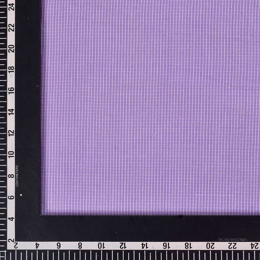 CHECK PURPLE PURE COTTON 93 GSM HANDWOVEN FABRIC