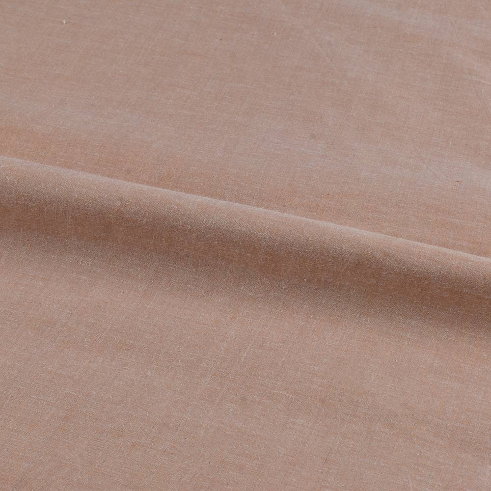 CHAMBRAY BROWN KHADI COTTON 62 GSM HANDWOVEN FABRIC