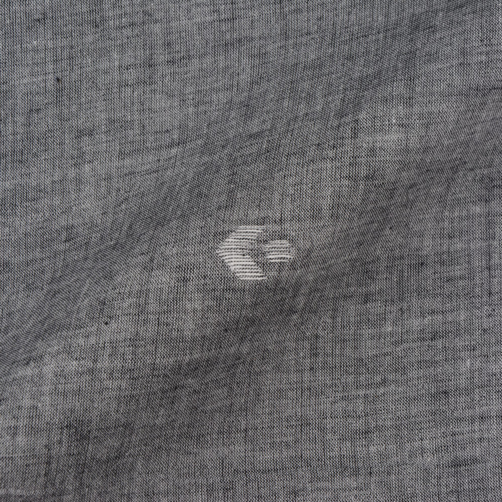 GEOMETRIC GREY JAMDANI PURE HANDWOVEN COTTON 55 GSM FABRIC
