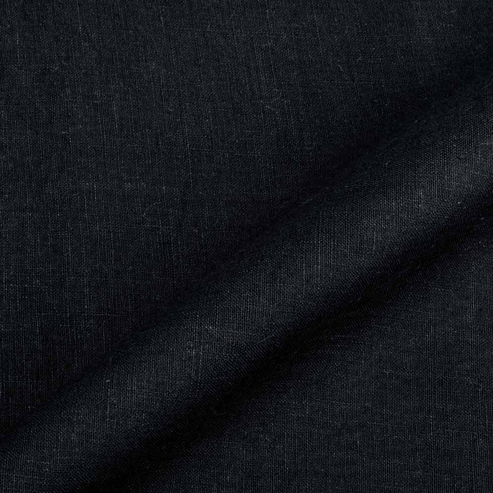 Plain Black Khadi 126 GSM Handspun & Handwoven Fabric
