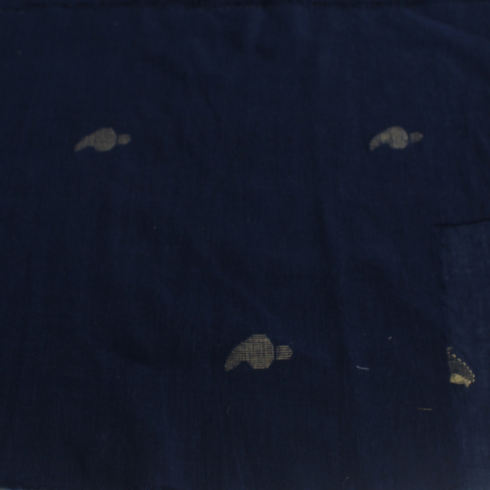Geometric Midnight Blue Jamdani Pure Cotton 55 GSM Fabric
