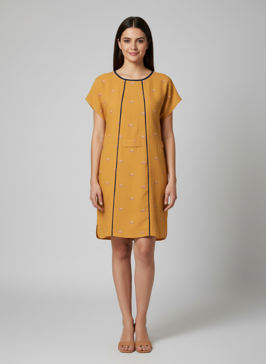 Kimono dress with belt