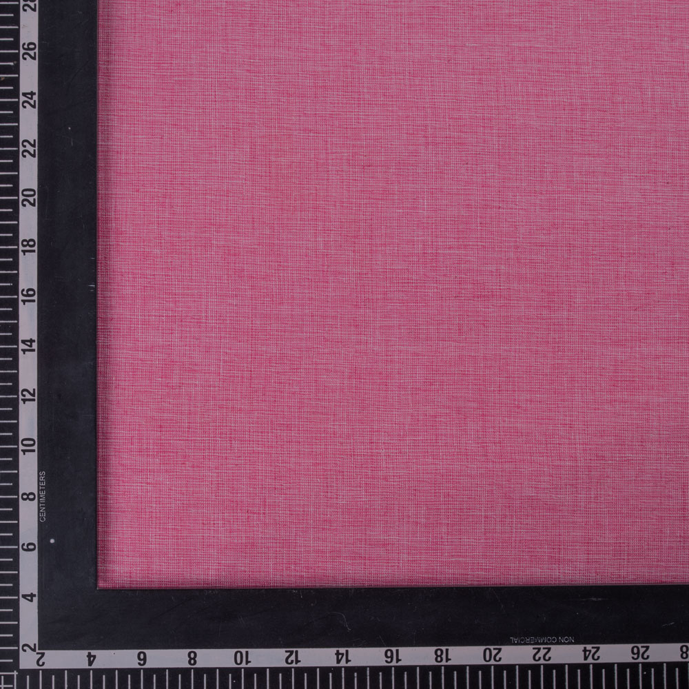 CHAMBRAY PINK PURE COTTON 102 GSM HANDWOVEN FABRIC