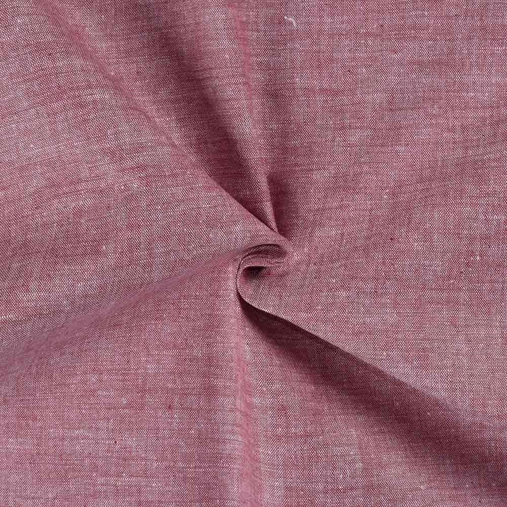 Chambray Pink Khadi Cotton 115 GSM Handwoven Fabric