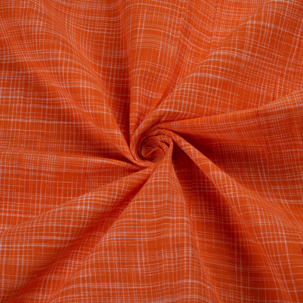 Orange Yarn Tie-Dye 90 GSM Pure Cotton Fabric