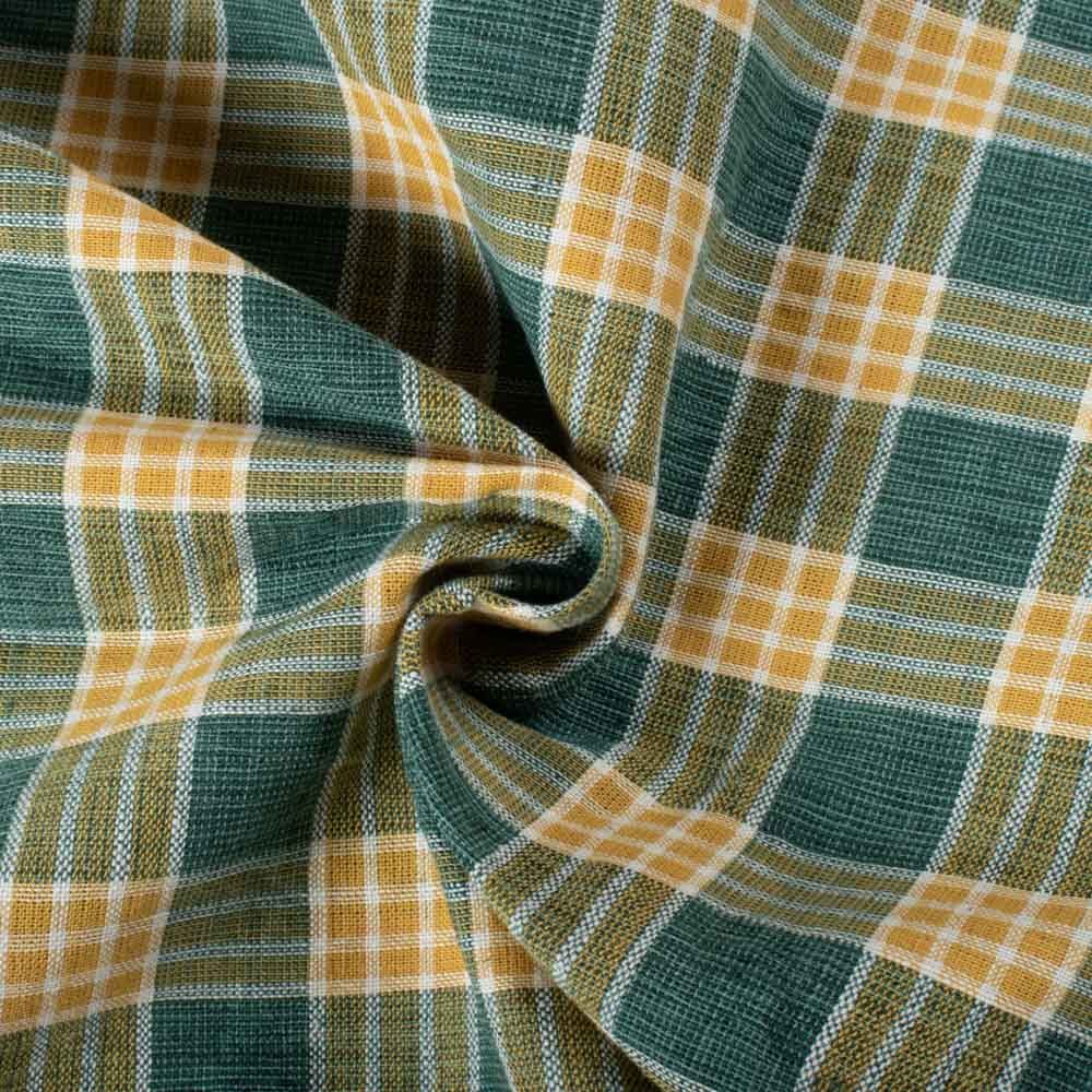 Check Multicolor 130 GSM Pure Cotton Handwoven Fabric 897