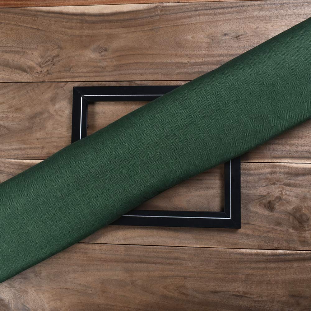 Green Diamond Twill Khadi Cotton 110 Fabric