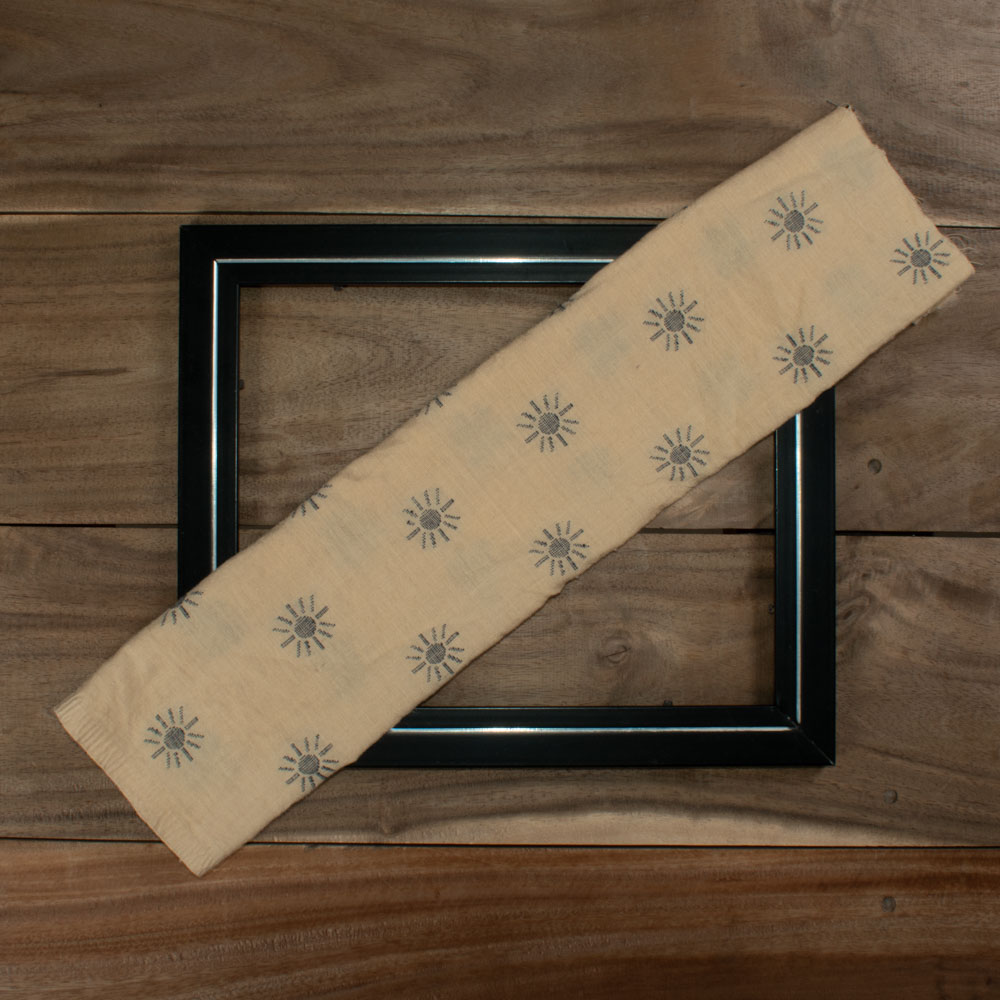 Geometric Beige Jamdani Pure Cotton 100 GSM Handwoven Fabric