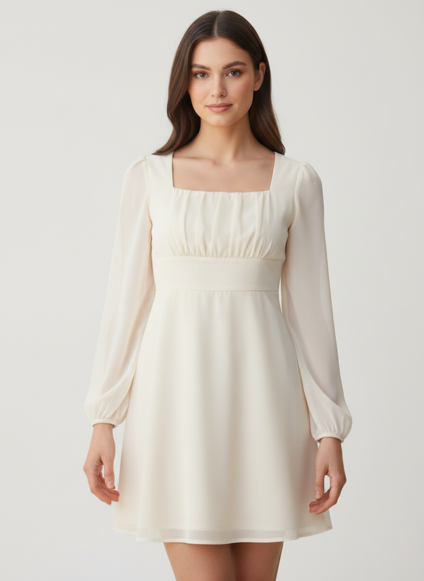 Teacup Gathered Short Dress