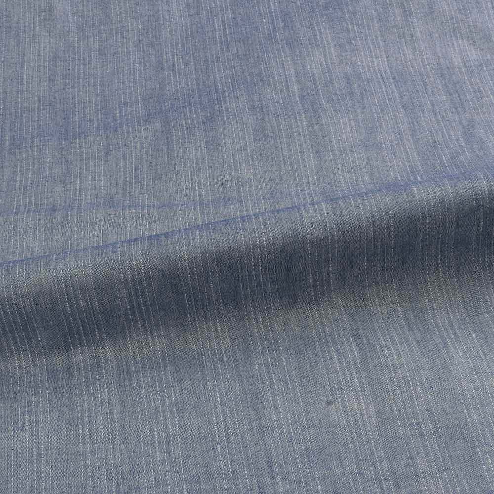 STRIPE BLUE PURE COTTON 80 GSM HANDWOVEN FABRIC W16