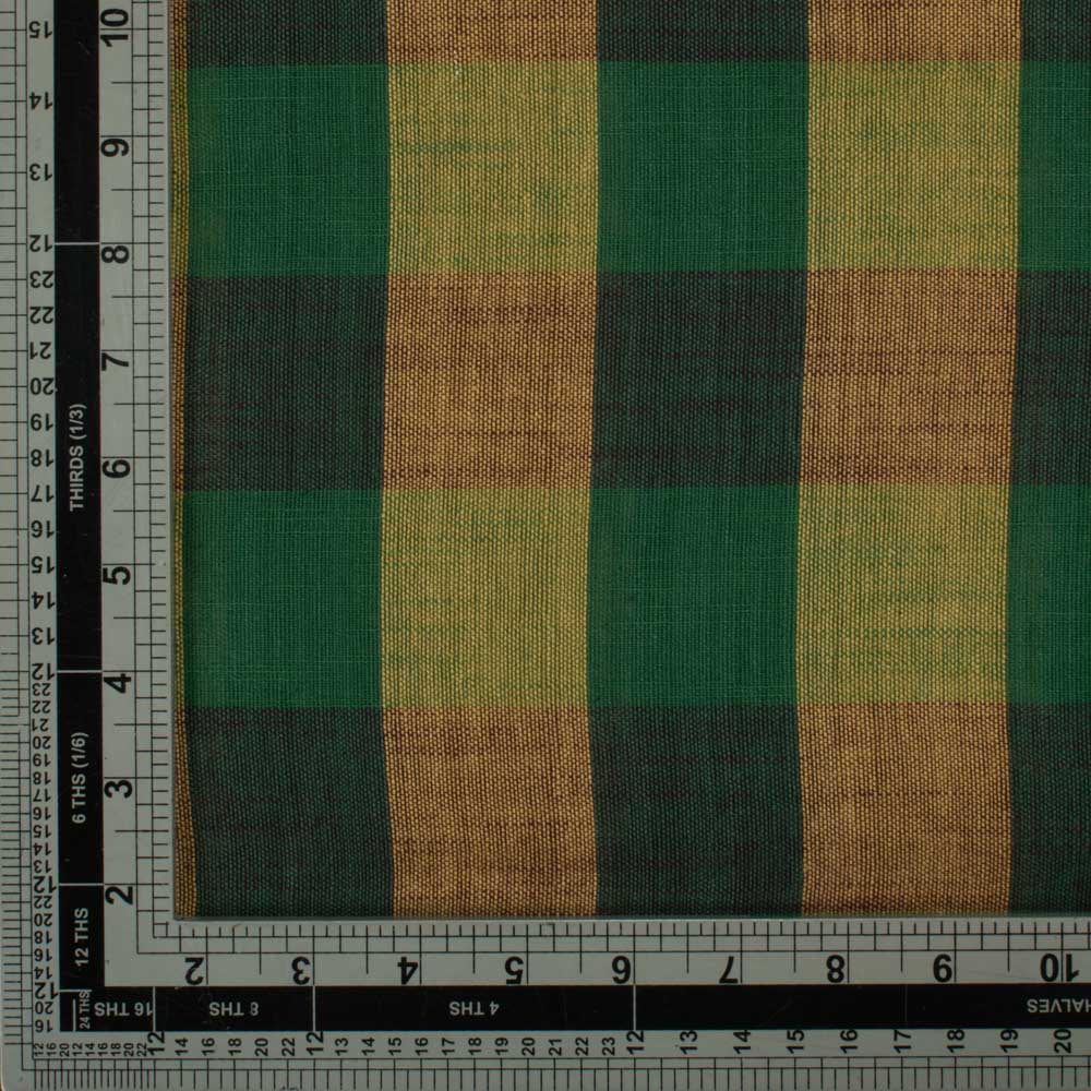 Check Multicolor Pure Khadi Handwoven Fabric