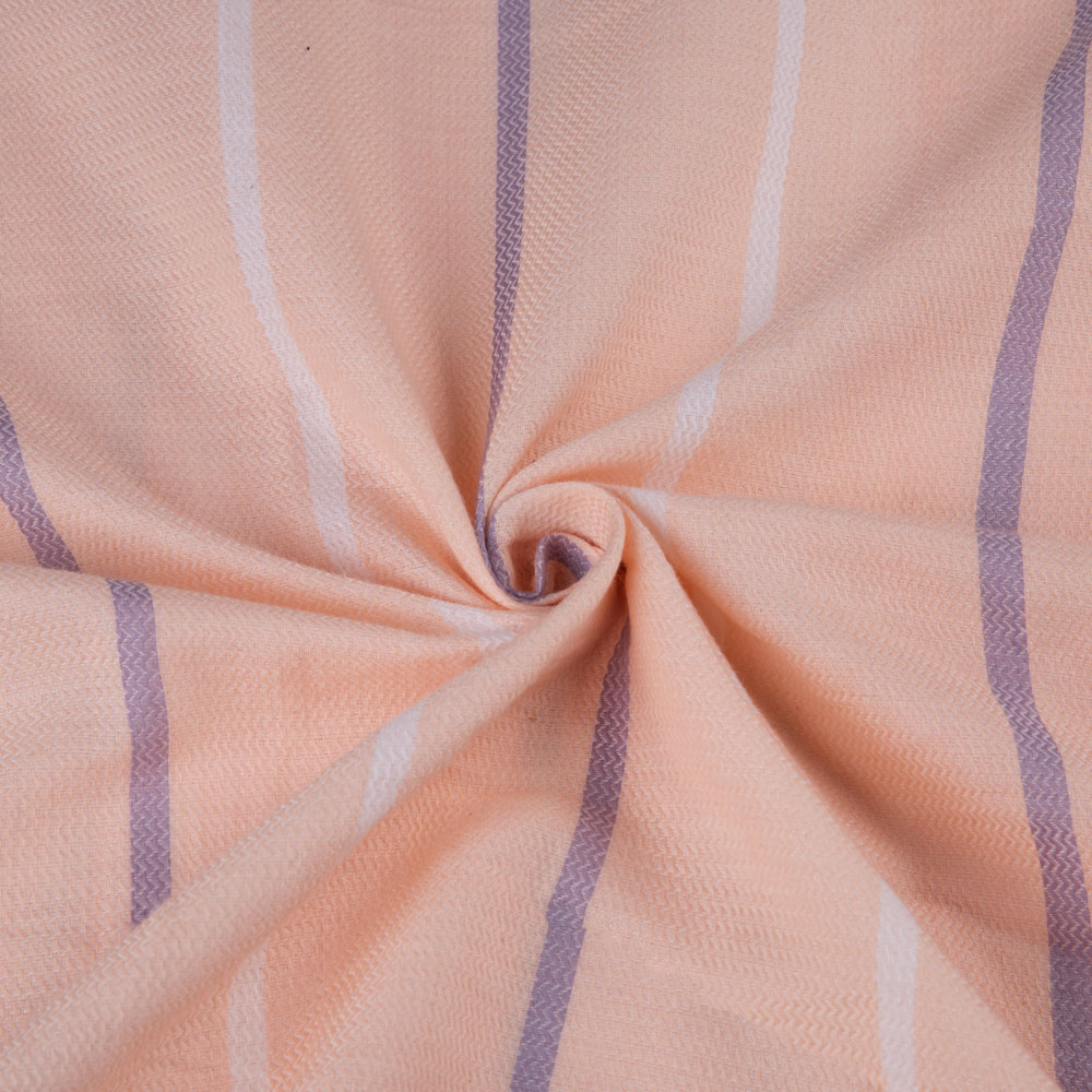 Stripe Blush Pink Jacquard Mercerised Cotton 102 GSM Fabric